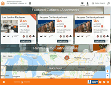 Tablet Screenshot of apartmentsgatineau.com